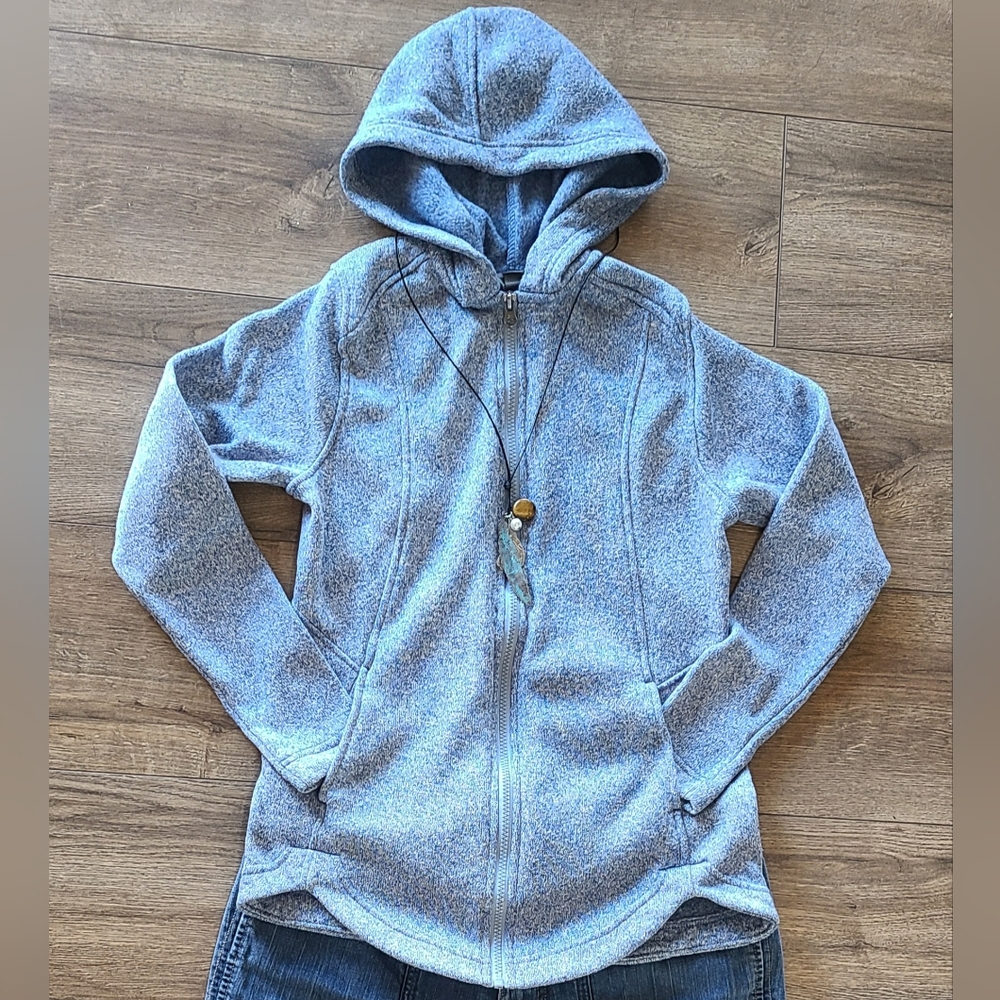 Barely Worn - EDDIE BAUER -NearNew Super Soft Light Blue Full Zip Hoodie, Size S